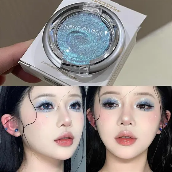 Sensação de resfriamento Visual completa!Sombra azul monocromática fosca perolada piscando polarizada iluminando azul al