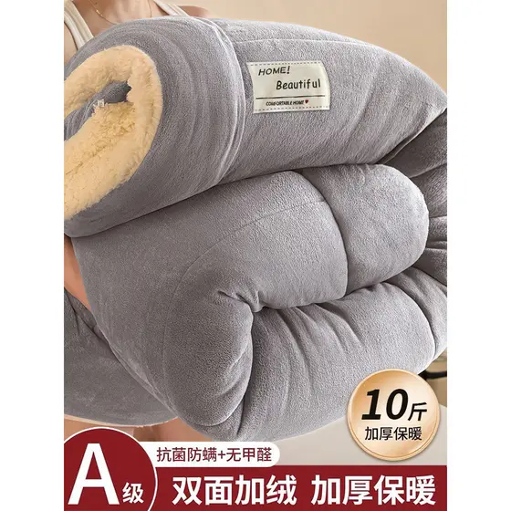 Colcha de lã de cordeiro de lã de leite colcha de inverno núcleo engrossado quente dormitório de inverno único estudante
