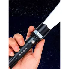 Forças especiais autodefesa luz forte lanterna LED recarregável Zoom de longo alcance 500 à prova dwaterproof água cicli
