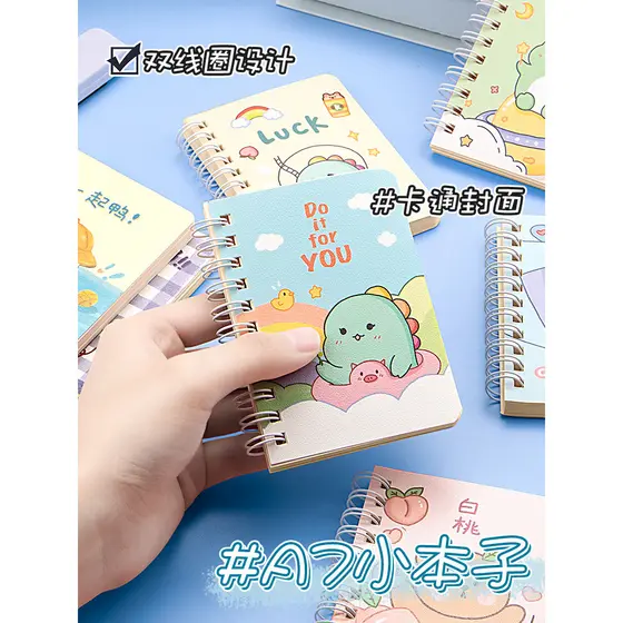 Qa7 Caderno pequeno portátil portátil pequeno pequeno pequeno caderno portátil bolso bloco de notas notas lição de casa