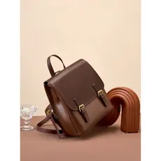 2023 novo estilo mochila de couro genuíno feminino estudante universitário simples mochila computador mochila feminina g