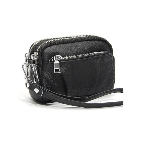 Primeira camada de couro moeda bolsa feminina pequena bolsa 2026 novo estilo couro genuíno Mini pequena carteira grande