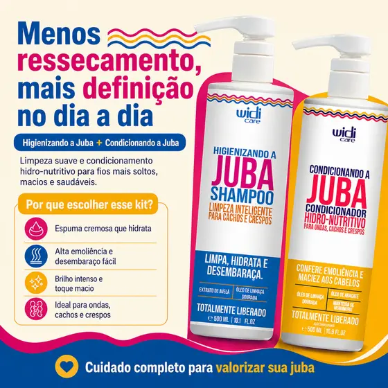 Kit Widi Care Juba - Shampoo + Condicionador 500ml