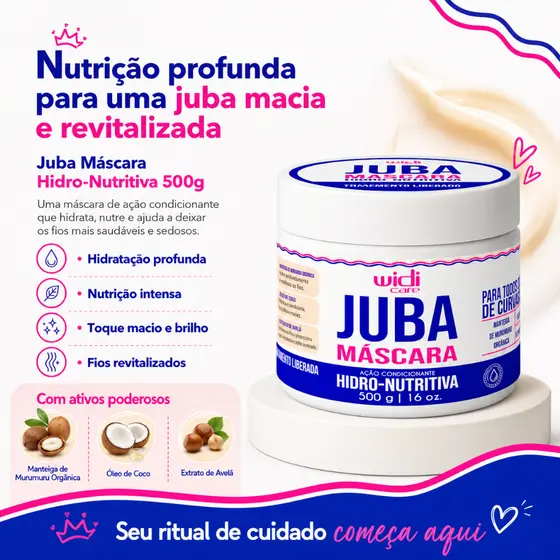 Widi Care Juba - Máscara Capilar Hidro-Nutritiva 500g