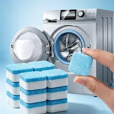 Kit Limpador Pastilha efervescente para lavadora remove manchas sujeira e resíduos internos