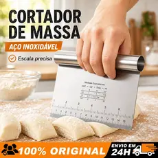 Espátula Em Inox Prática Raspador De Massa Com Cabo Tubular 15cm