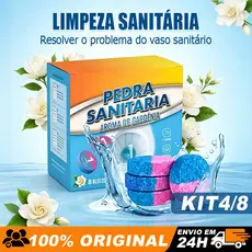 Kit com 4 ou 8 pastilhas aromatizantes para vaso sanitário e caixa acoplada limpa desinfeta perfuma