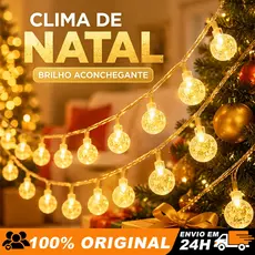 Cordão de Luzes Solar Pisca Pisca 100/50/20 unidades, 12/7/5m, Impermeável, Decoração Natalina
