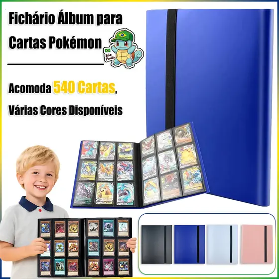 Fichário Álbum Para Cartas Pokémon - 540 Cartas Pasta Otug