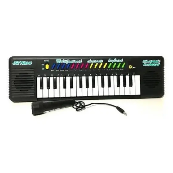 Teclado Musical Eletronico Infantil 32 Teclas Com Microfone Piano Digital Educativo Sons E Ritmos Pronta Entrega