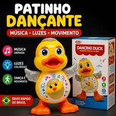 Patinho Dançante Musical Com Luzes e Sons Pato Dançarino Brinquedo Infantil Criança Presente