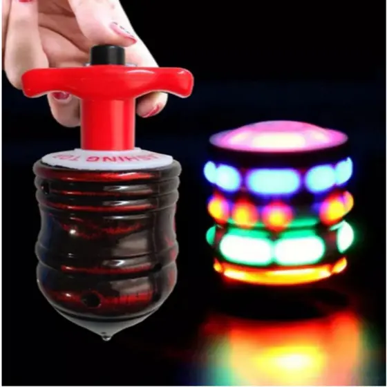 Piao Musical Luminoso Lancador Automatico Piao Infantil Giroscopio Com Luz E Som Laser Brinquedo Retro Presente Ideal
