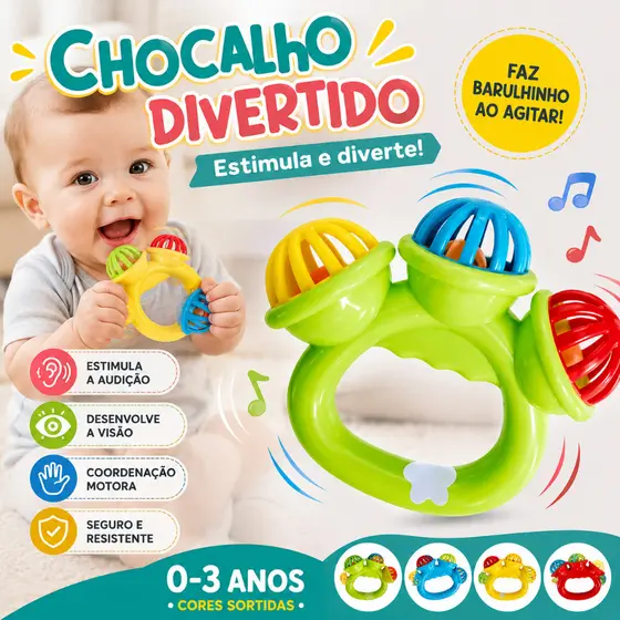 Brinquedos Para Bebe Chocalho Divertido Infantil Musical Brinquedos Para Criancas Educativo Interativo Som Cores