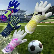 Novo Estilo De Luvas De Goleiro Para Jovens Adultos , Látex Resistente Ao Desgaste , Antiderrapante Competição .
