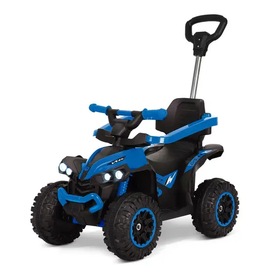 Quadriciclo Elétrico Infantil Pimpi Flash Wheels Azul com Haste Direcionável Luz e Som