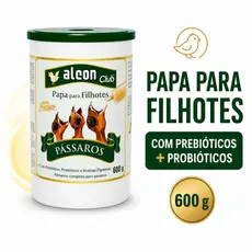Papa para Filhotes de Pássaros Alcon Club 600g com Prebióticos Probióticos e Enzimas Digestivas