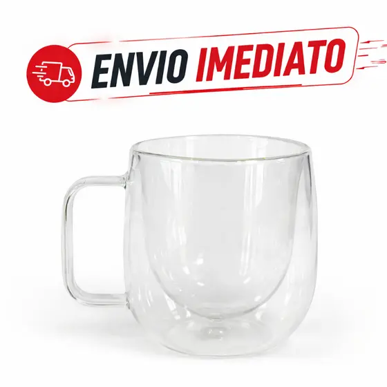 Xícara de Vidro Borossilicato Camada Dupla 190ml