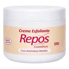 Creme Esfoliante Mãos Pés e Corpo Com Óleo e Amêndoas Moida 500g Repós Média Abrasão