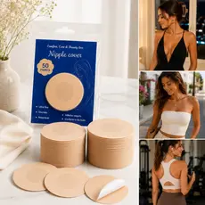 Kit até 100 Tapa Seio Adesivo Protetor de Mamilo Aureola Invisível Feminino para Vestido Decote 10 50 ou 100 Unidades