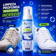 Limpa Tênis Premium L&Beauty 300ml - Limpeza Profunda Acessível