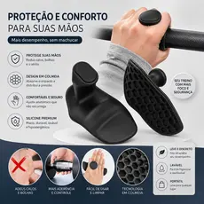Luvas Grip Antiderrapantes para Academia–Protetor de Palma para Musculação,Cross Training e Halteres