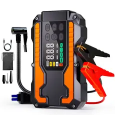 Auxiliar Partida Bateria Compressor Ar Emergência Portátil,20000mAh Auxiliar De Partida Bateria Veicular Com Power Bank