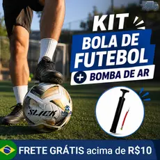 Kit Bola Society + Bomba de Ar Manual, para inflar bolas, ideal para jogadores e uso em campos e quadras