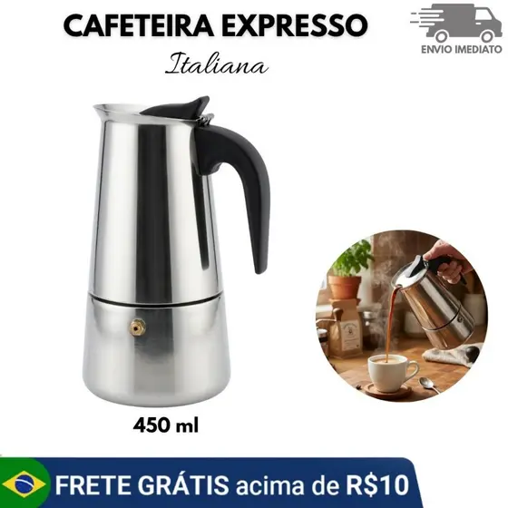 Cafeteira Italiana para Fazer Café Expresso Perfeita para Casa Cozinha ou Viagem Para Quem Ama Café