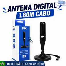 Antena Digital HD Multifuncional para TV, capta sinal aberto, ideal para casas e apartamentos uso interno e externo