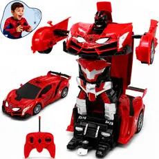 Carrinho de Controle Remoto Robô Transformer Homem Aranha Infantil Que Vira Robô Recarregavel Kizumba