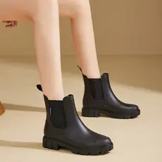 Exportação de botas de chuva de cano médio da moda transfronteiriça Botas de chuva femininas Botas Martin de água