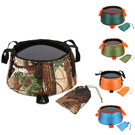 AYXSEE Lavatório portátil dobrável para viagem, acampamento, hotel, lavagem facial, lavatório para pés, bolsa de armazen