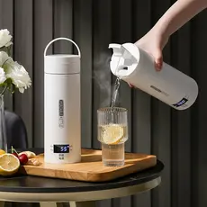 Chaleira Elétrica Portátil para Viagem, Pequena, com Predefinições Variáveis, Aço Inoxidável 316, Desligamento Automátic