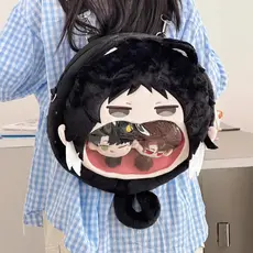 Mochila transversal 2D estilo japonês, mochila escolar de pelúcia anime, Bungou Stray Dogs, Akutagawa, Nakajima Atsushi,