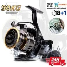 Molinete Profissional HE1000-7000 - Metal EVA Arraste 10kg para Pesca em Água Salgada