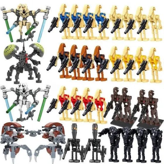 Compatível com a minifigura LEGO Star Wars Super Battle Droid General Grievous, brinquedo de blocos de montar.   Cidade