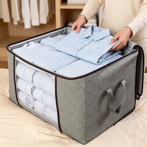 Bolsa com zíper para roupas, cobertas e casacos | Guarda-roupa e mudança