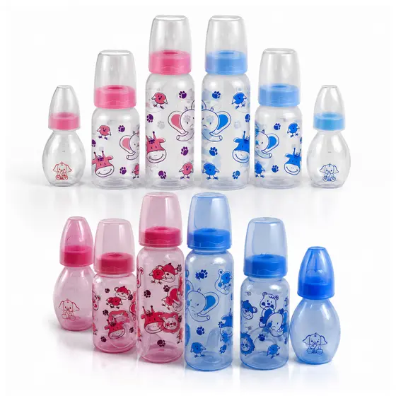 Kit Mamadeiras para Bebê Recém-Nascido 3 Unidades 60ml 140ml 240ml