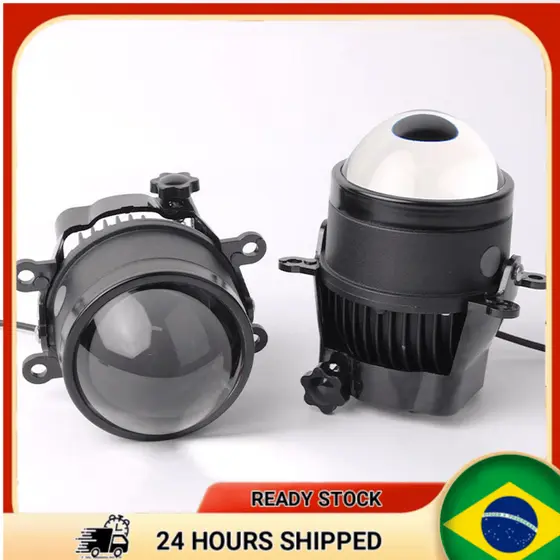 Bi-LED Para Carro lâmpada Lentes De Projetor De Farol Automotivo Universal Para 3 "Angel Eyes