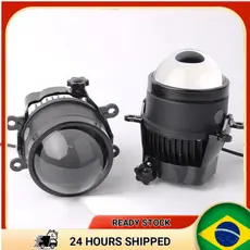 Bi-LED Para Carro lâmpada Lentes De Projetor De Farol Automotivo Universal Para 3 "Angel Eyes