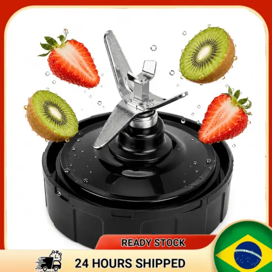 Base Lâmina Inox 7 Pinos Genérica Diversos Modelos Liquidificadores Resistente Aço Inox Anel Vedação