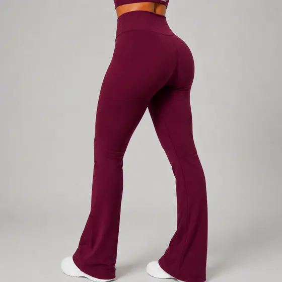Calça Legging Flare Feminina Cintura Alta com Tecido Suplex Resistente Não Marca Confortável Fitness