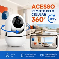 Full HD 1080p 360 ° Câmera De Segurança WiFi Com Áudio , Visão Noturna E Rastreamento Automático Para Monitoramento Móve