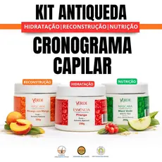 Kit Anti-queda Cronograma Capilar 3 Máscaras Capilar HNR Salão Em Casa Crescimento Capilar Rápido