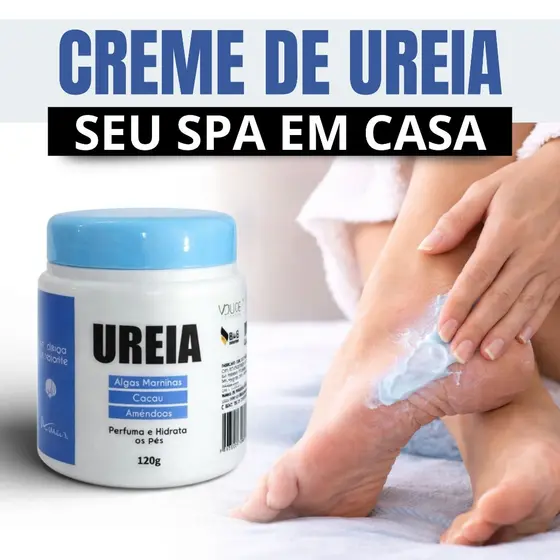 Creme De Ureia Hidratante Glicerina Amêndoas Cacau Pés Rachados Ressecados Calosidade Calcanhares