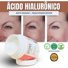 Creme Ácido Hialurônico Anti-Rugas Anti-Flacidez Pele Firme E Jovem Hidratação Profunda Com Colágeno