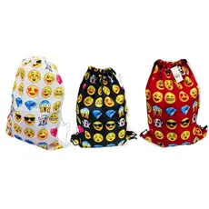 Saquinho, Mochila Juvenil Academia, Passeio Estampa Emoji Bolsa