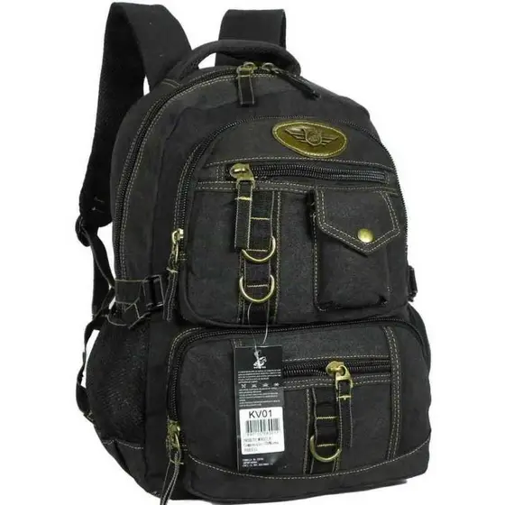 Mochila de Costa Escolar en Lona Reforçada Masculina #KV01