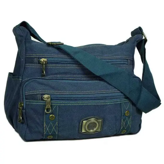 Bolsa Carteiro en Lona Reforçada Transversal #KV8805 Unissex