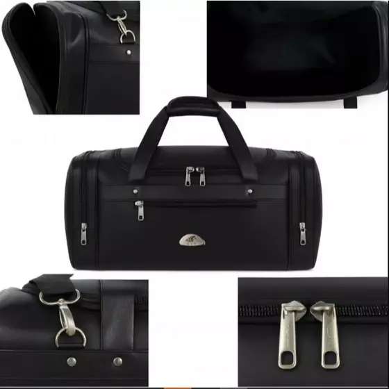 Bolsa e Mala Traversal de viagem trabalho couro sintético 70Litros preta